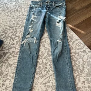 Abercrombie & Fitch Super skinny stretch ripped jeans